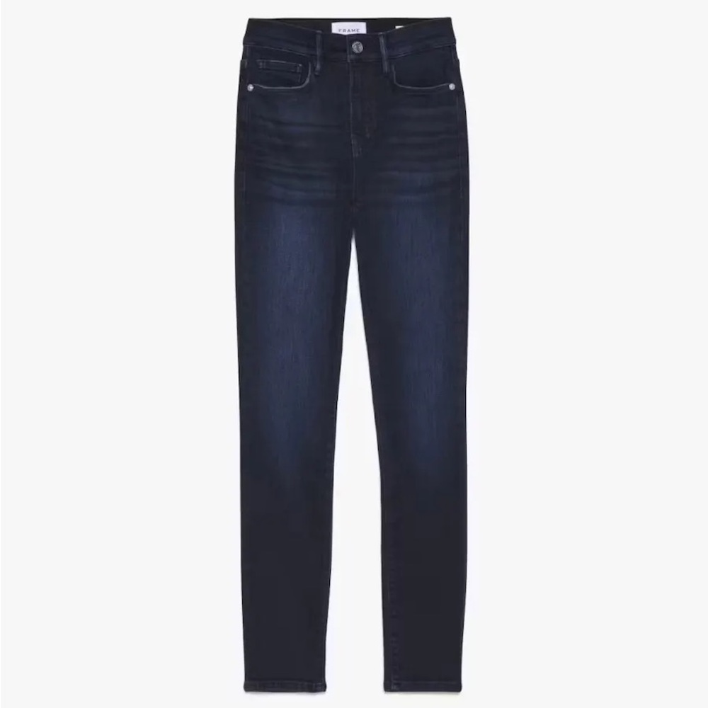 Frame Denim | Le High Skinny Blue Dark Wash Size 26 NEW - Picture 3 of 9
